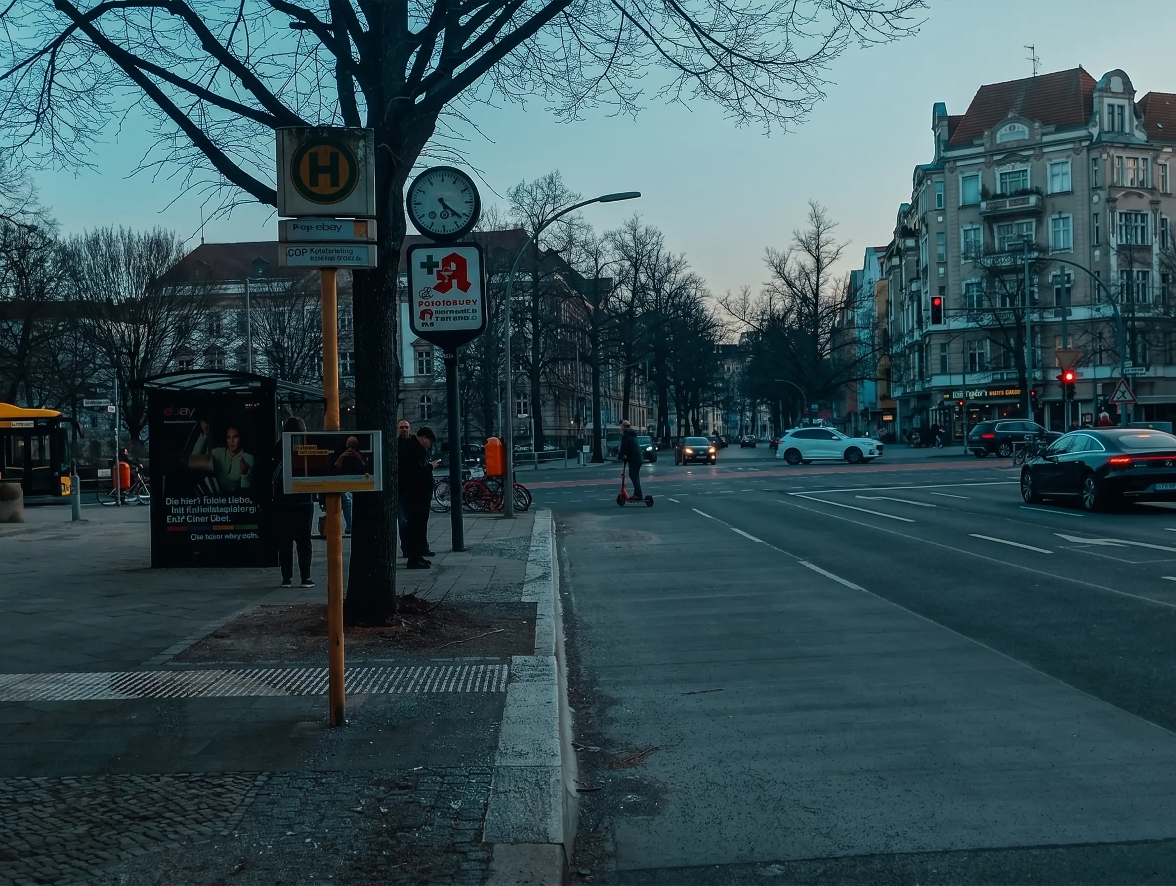 Bushaltestelle an der Suarezstraße am Amtsgerichtsplatz
