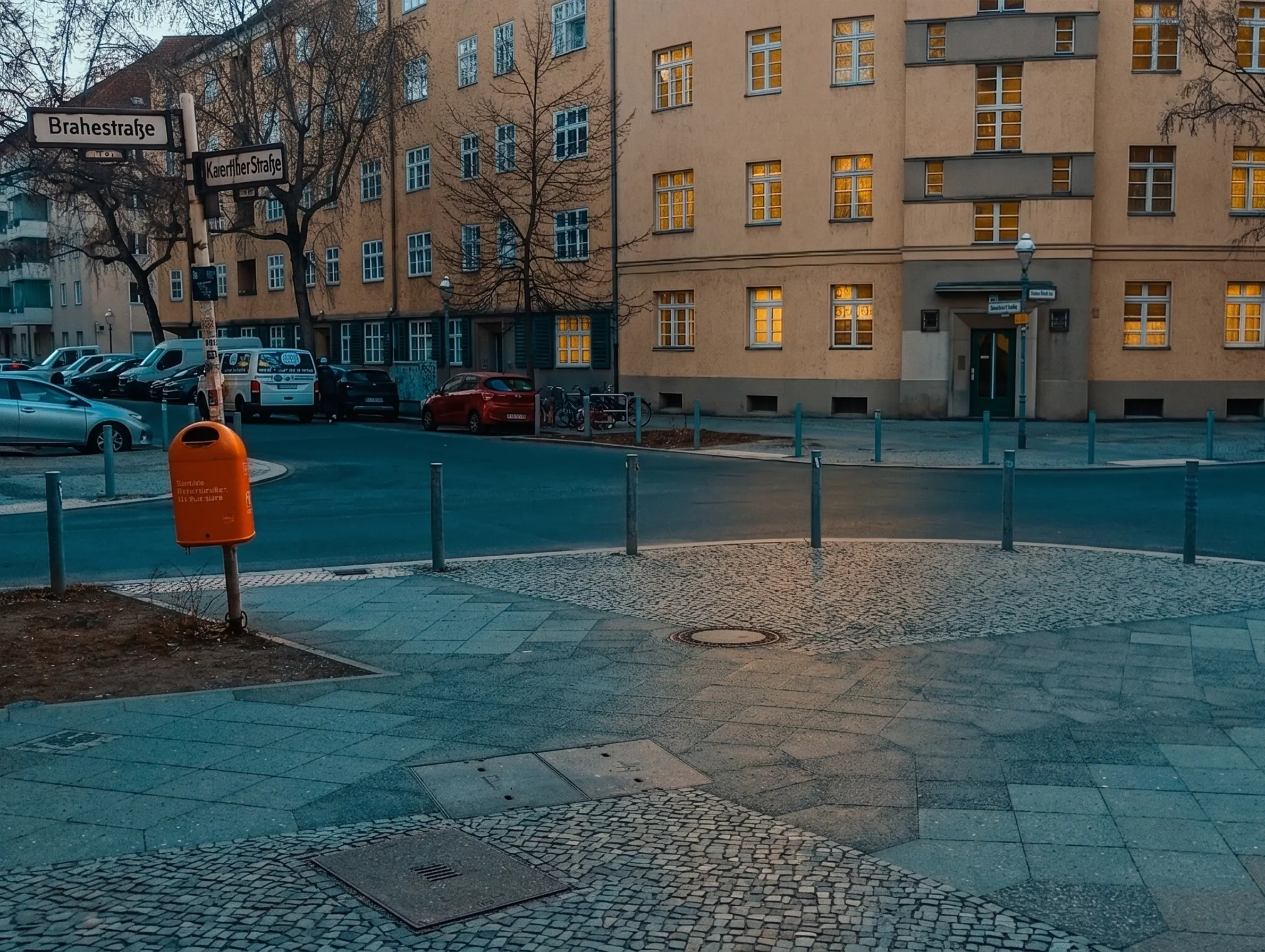 Umgebauter Kreuzungsbereich zur Schulwegsicherung